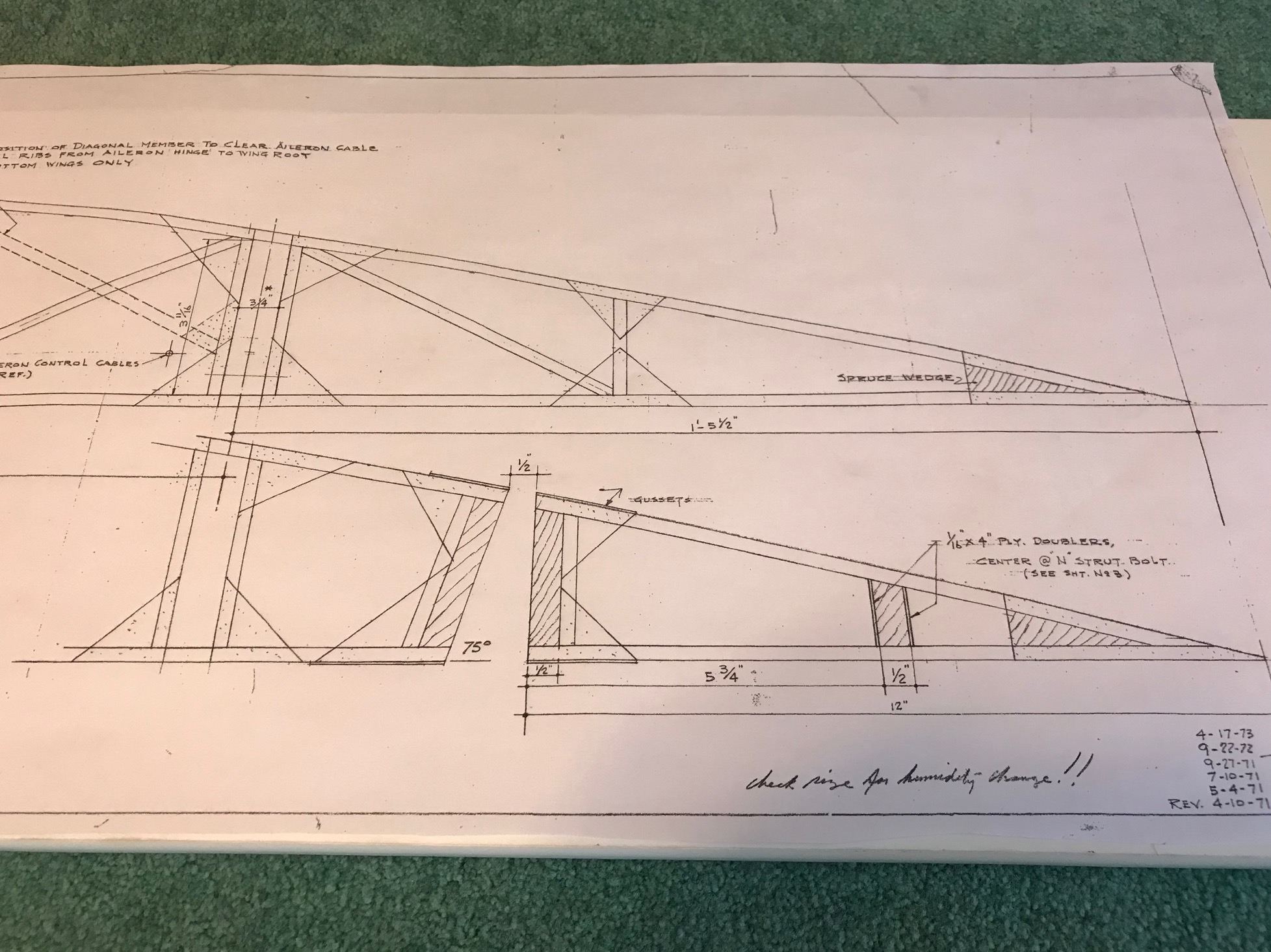 See details on lower right of rib plan.