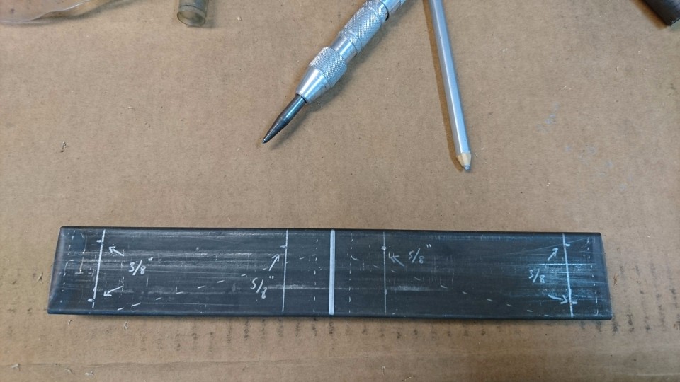 Draw hole locations. Make sure you make mirror image parts.